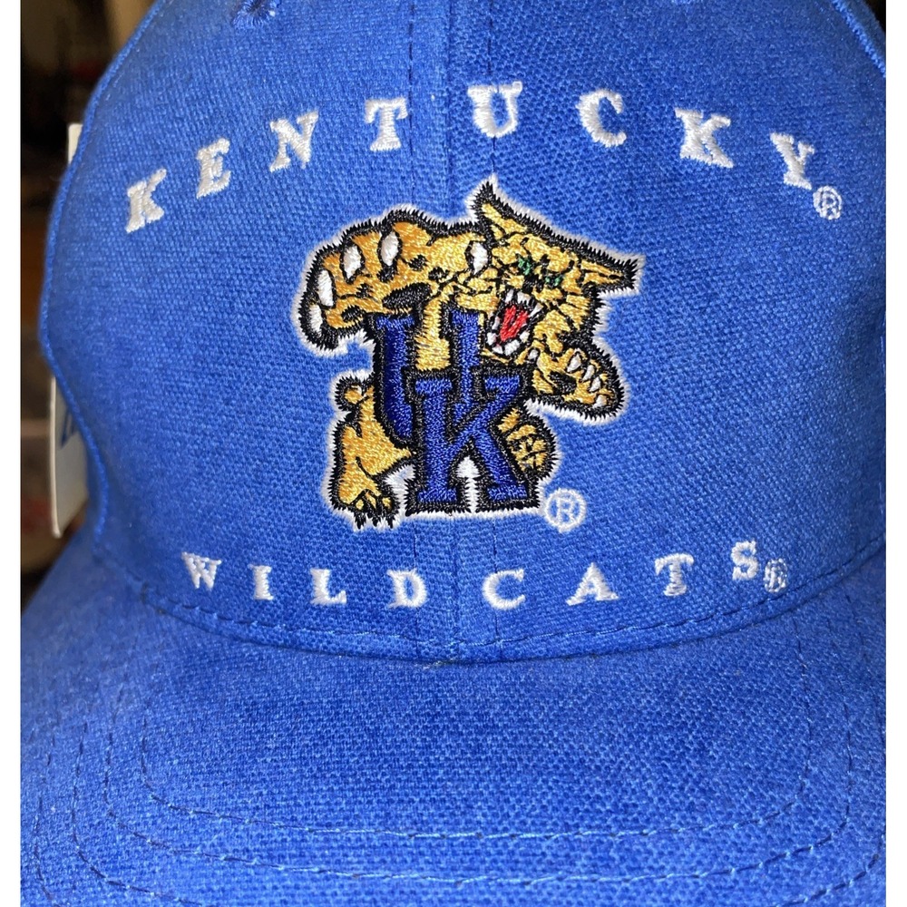 Vintage Kentucky Wildcats Logo Athletic NCAA Cap Adjustable Hat NWT Old Stock - Picture 2 of 10